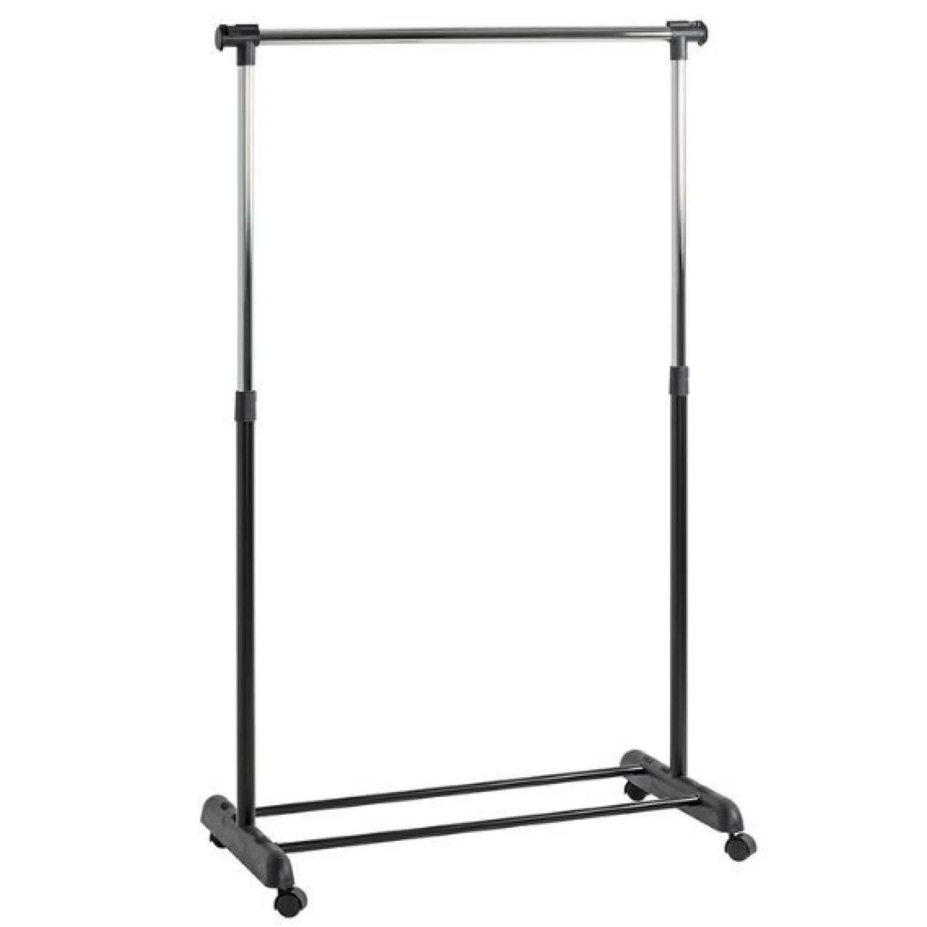 Höhenverstellbare Trolley-Garderobe, Stahl verchromt