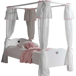 Himmelbett Amori 90x200cm mit Voile - weiß