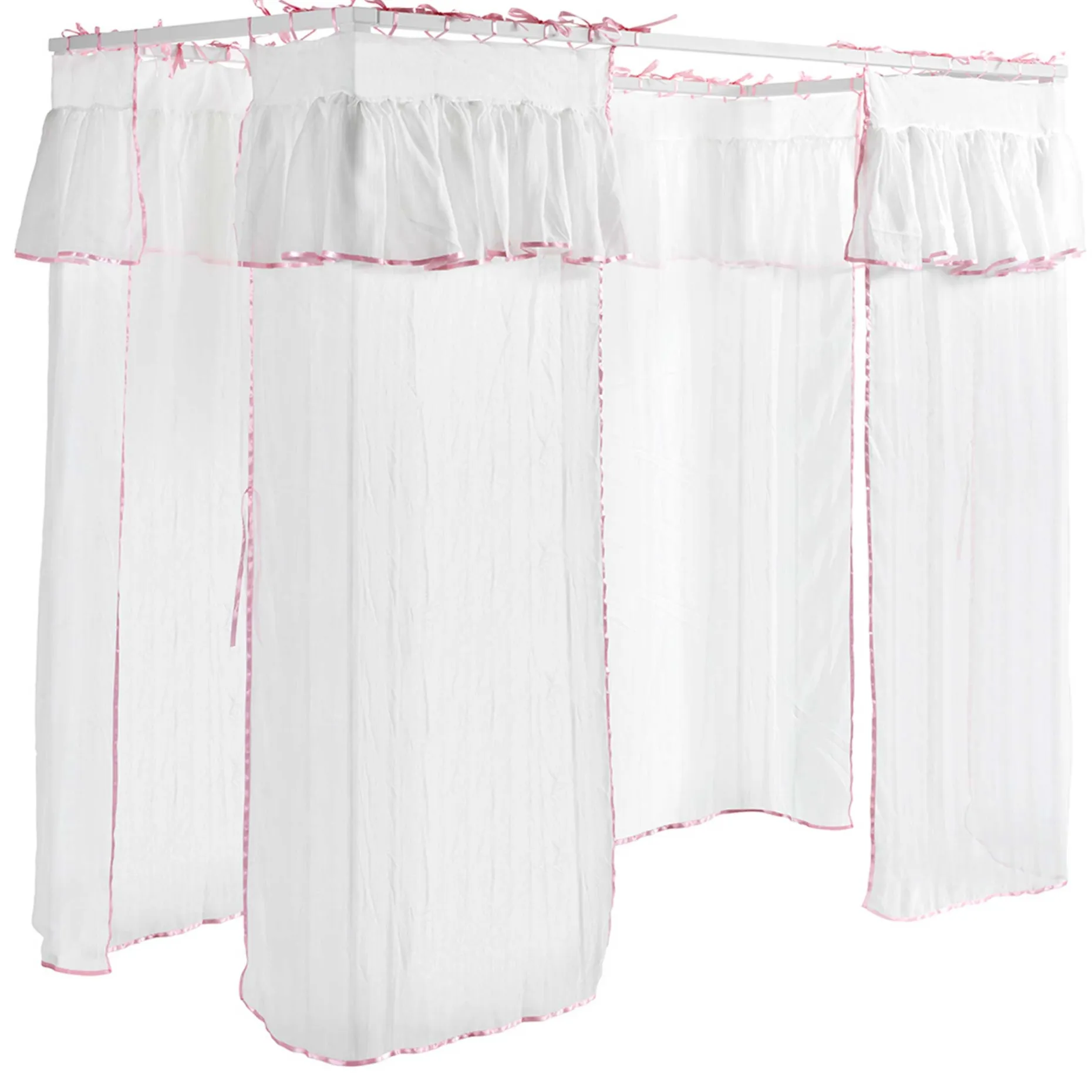 Himmelbett Amori 90x200cm mit Voile - weiß