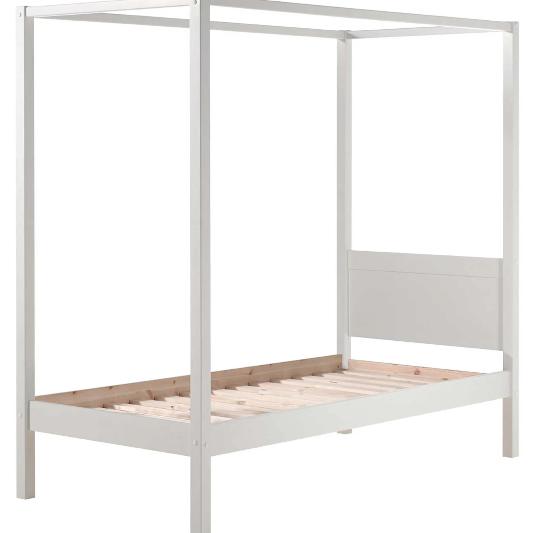 Himmelbett Charlotte 90x200 mit Voile Amori - weiß