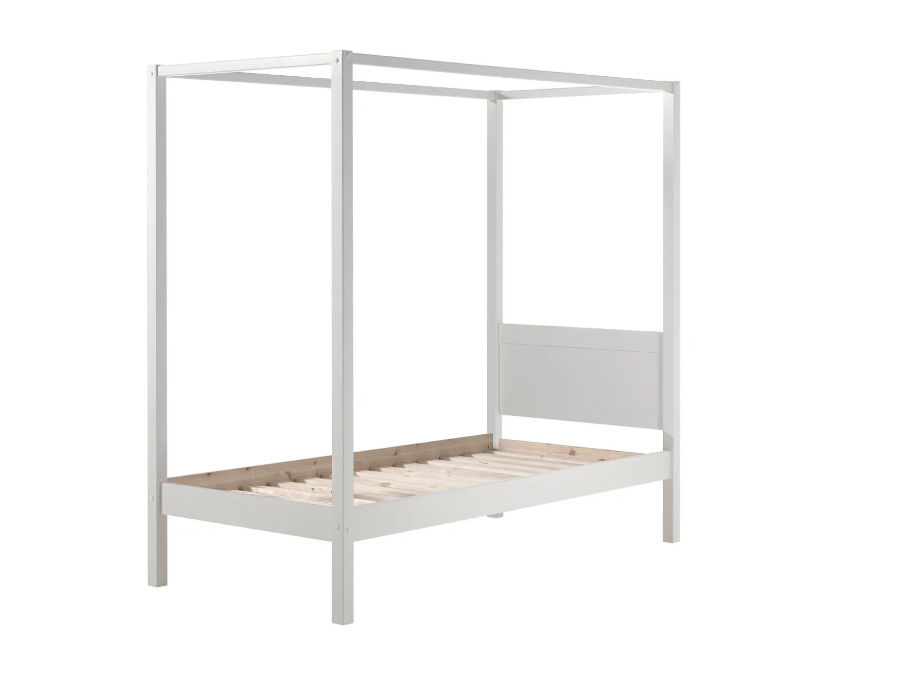 Himmelbett Charlotte 90x200 mit Voile - weiß