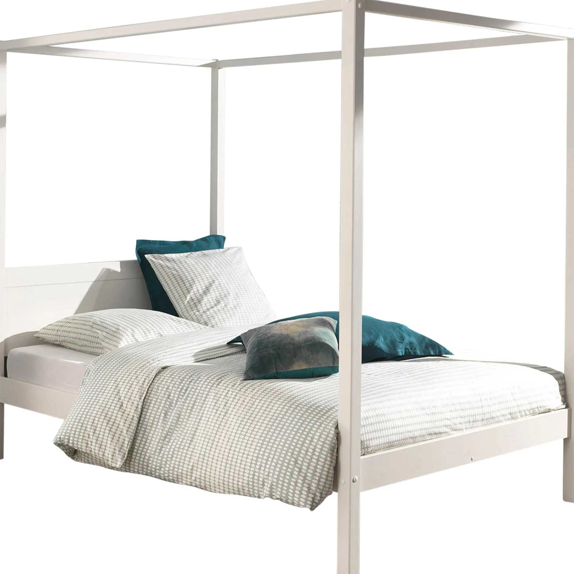 Himmelbett Charlotte 140x200 - weiß