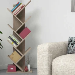 Hitit Bücherregal | 100 % MELAMIN | Walnuss