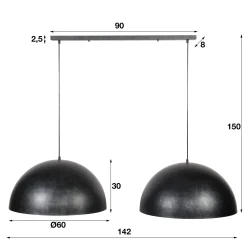 Emob Hängelampe Donna 2xØ60cm