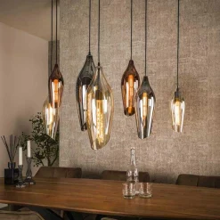 Emob Hängeleuchte Cocoon - 120x40x150cm - 7 Lampen - Glas