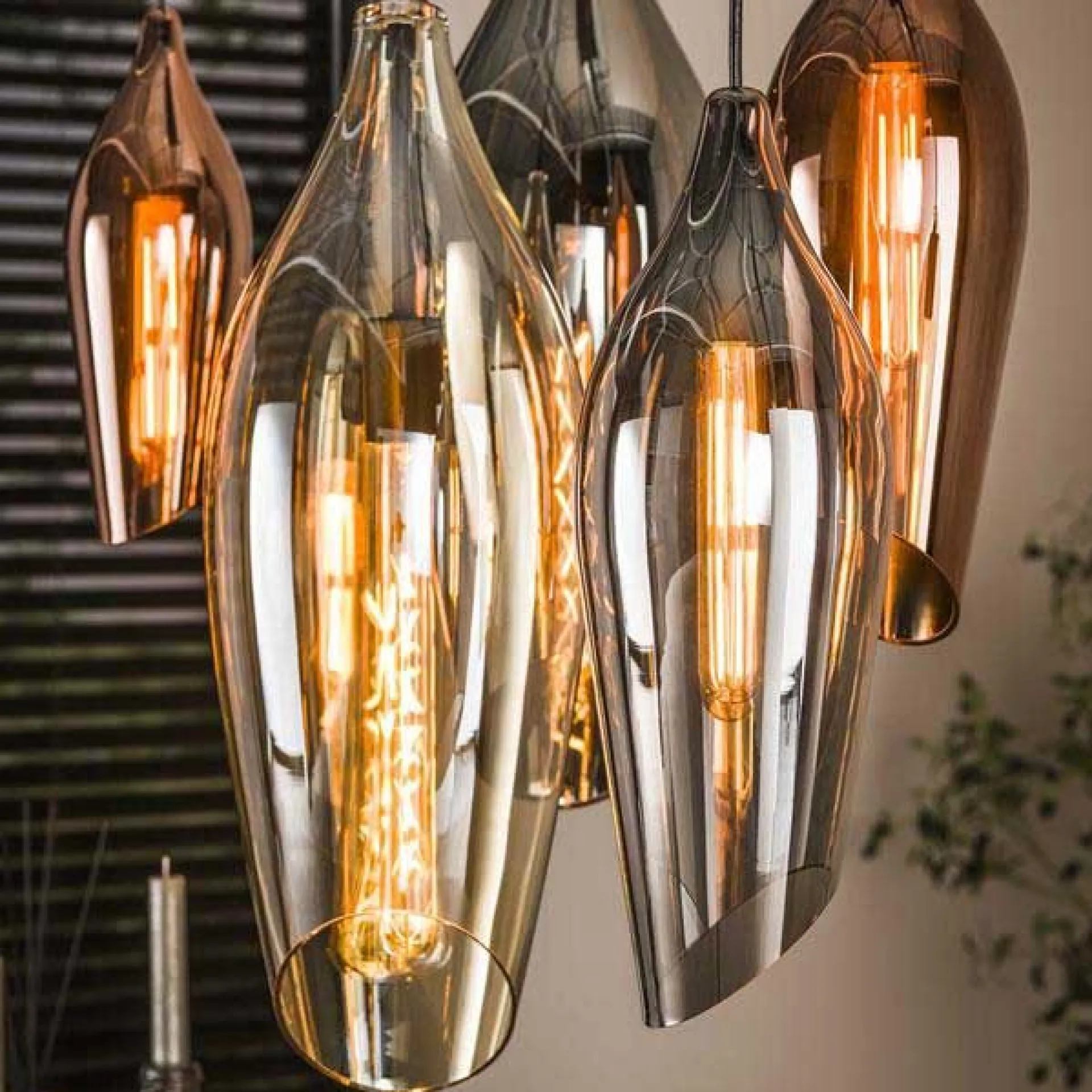 Emob Hängeleuchte Cocoon - 120x40x150cm - 7 Lampen - Glas