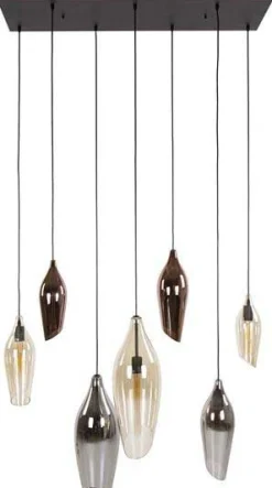 Emob Hängeleuchte Cocoon - 120x40x150cm - 7 Lampen - Glas