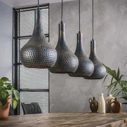 Emob Hängeleuchte Cone 4 Lampenschirme - schwarz/braun