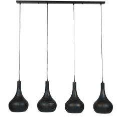 Emob Hängeleuchte Cone 4 Lampenschirme - schwarz/braun