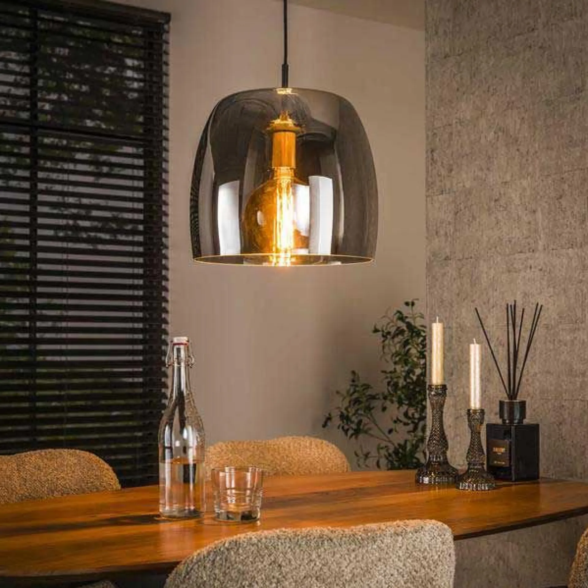 Emob Hängeleuchte Drift - Ø35x150cm - es Rauchglas
