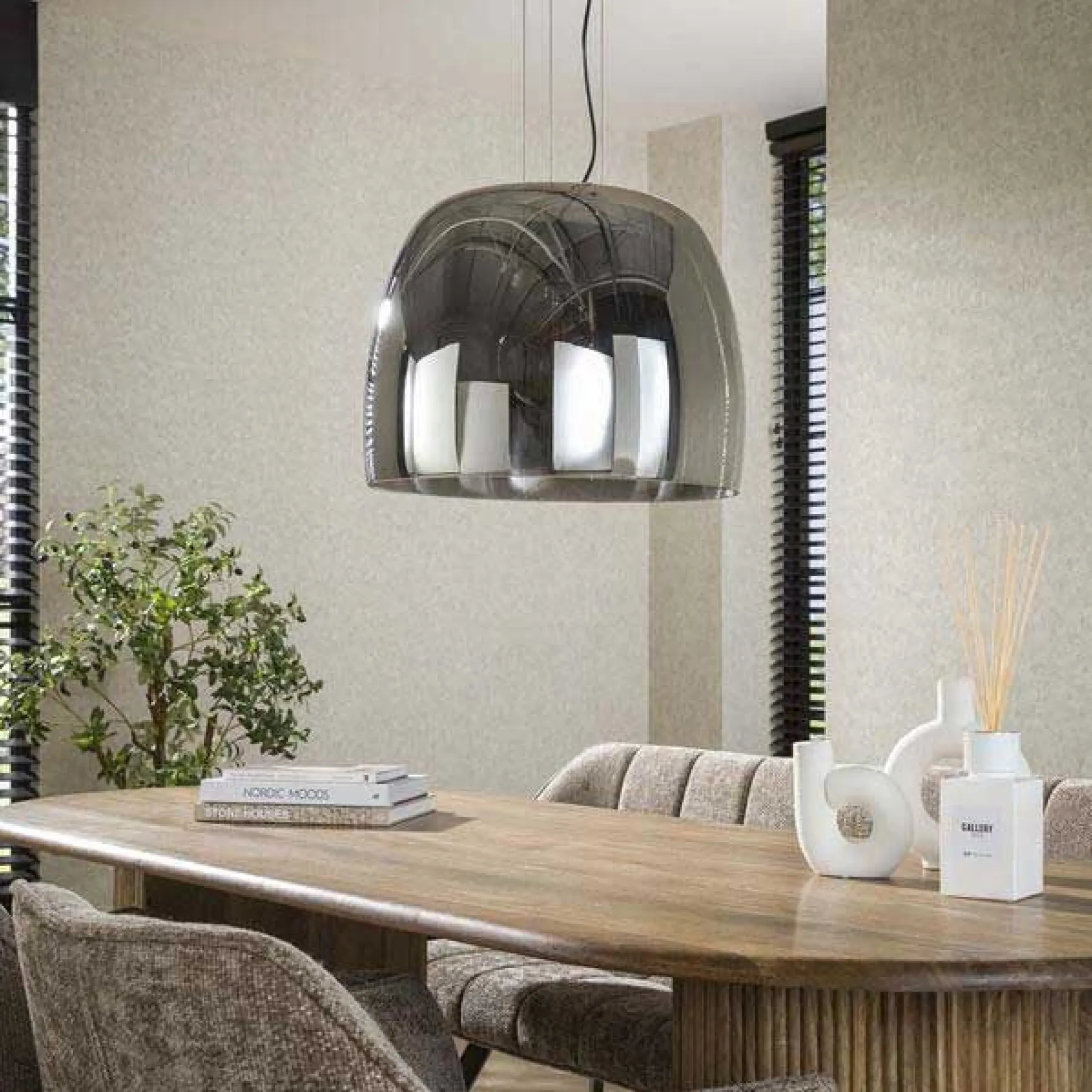 Emob Hängeleuchte Drift - Ø48x150cm - es Rauchglas