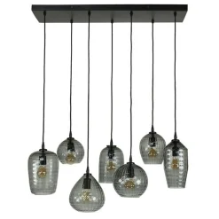 Emob Hängeleuchte Jairo 7 Lichtquellen - Rauchglas