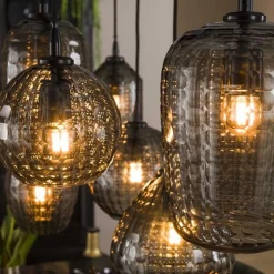 Emob Hängeleuchte Jairo 7 Lichtquellen - Rauchglas