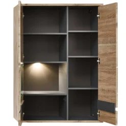 Hängeschrank Bellini 90cm 2 Türen - Eiche/anthrazit