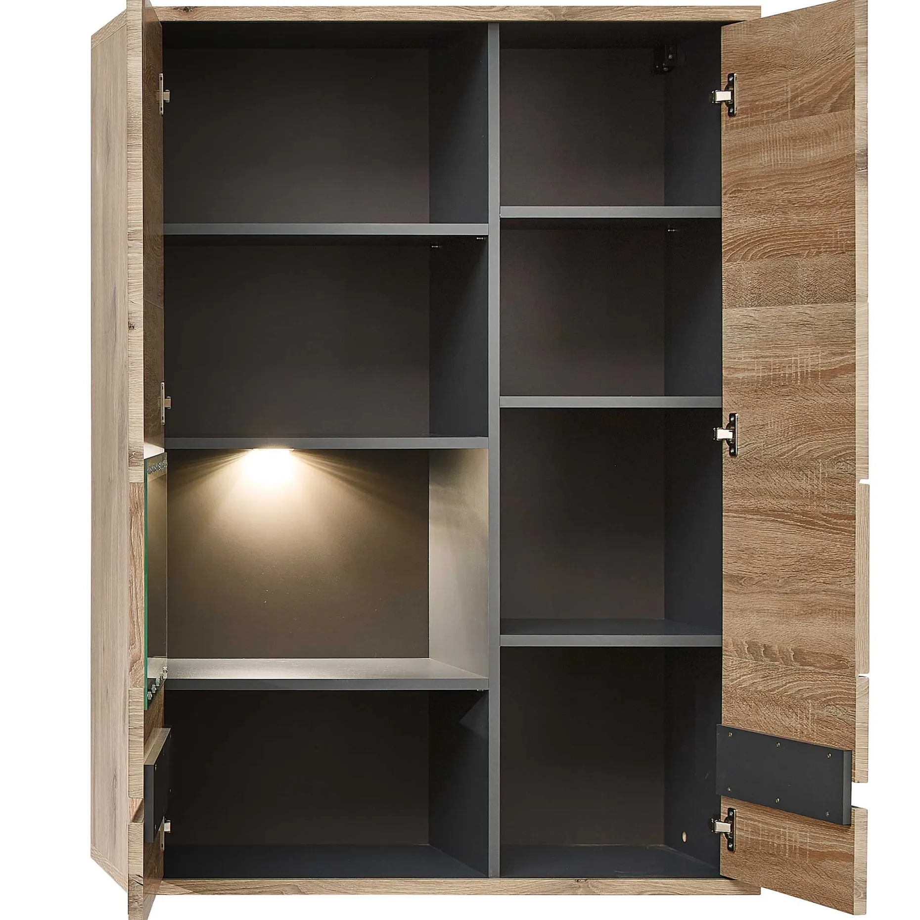 Hängeschrank Bellini 90cm 2 Türen - Eiche/anthrazit