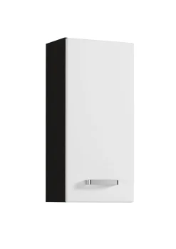 Hängeschrank Bobbi 30cm 1-türig - graphit/hochglanz-weiß