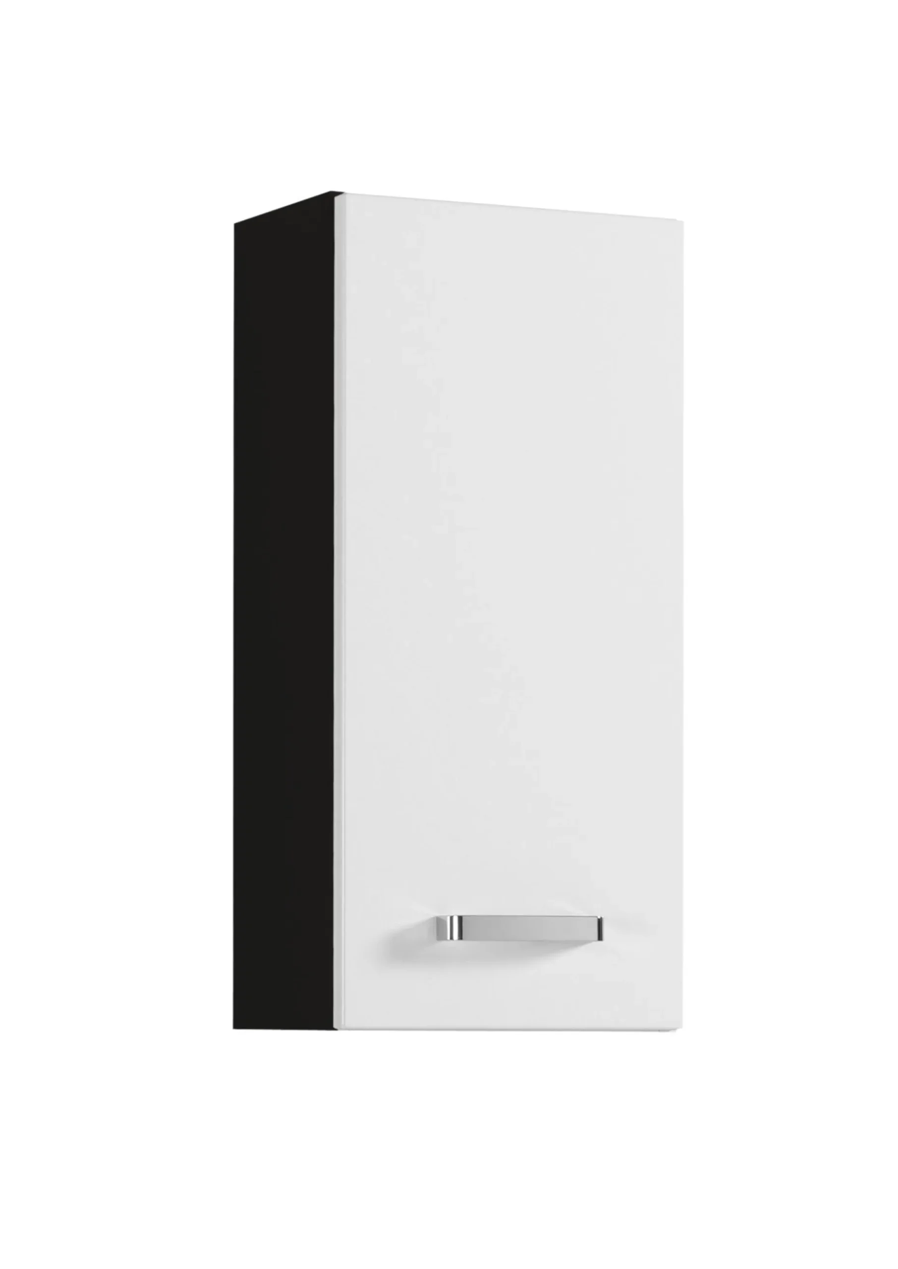 Hängeschrank Bobbi 30cm 1-türig - graphit/hochglanz-weiß