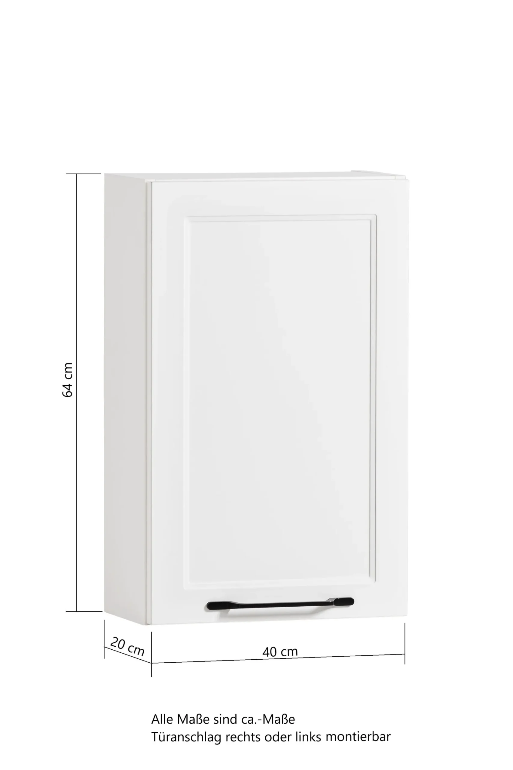 Hängeschrank Meran | 40 x 20 x 64 cm | Weiß
