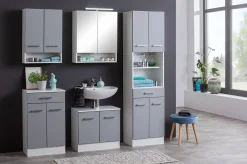 Hängeschrank Ricca 50cm 2 Türen - weiß/hellgrau