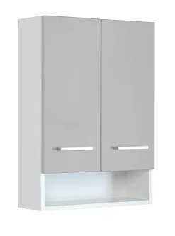 Hängeschrank Ricca 50cm 2 Türen - weiß/hellgrau