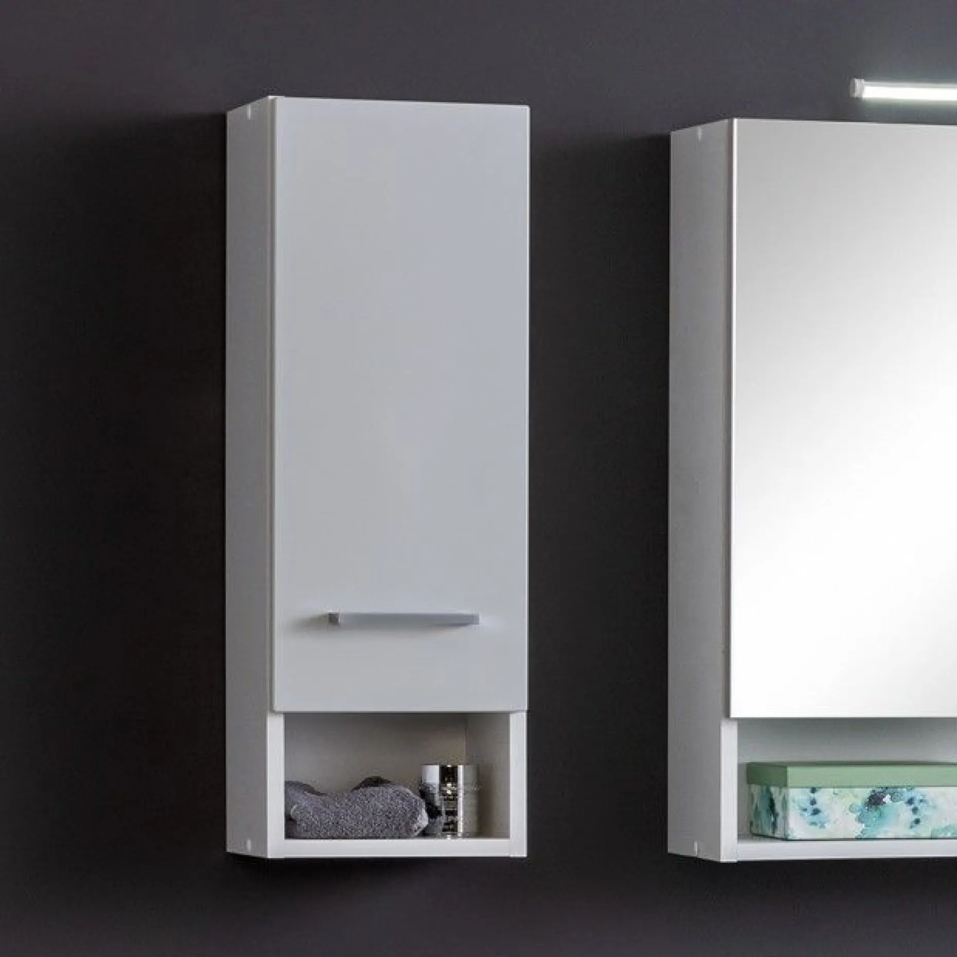 Hängeschrank Ricca 25cm 1 Tür - weiß/hellgrau