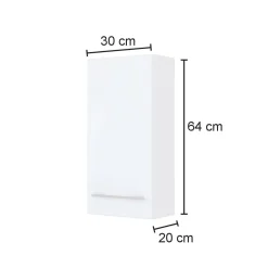 Hängeschrank Sefa 30cm 1 Tür - Eiche/Weiß