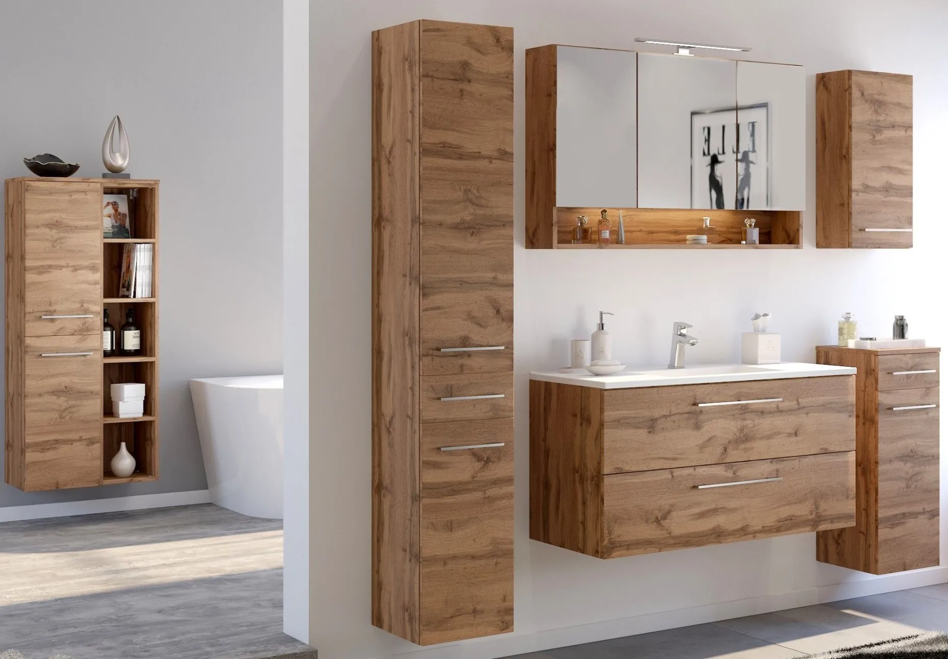 Hängeschrank Sefa 30cm 1 Tür - Eiche wotan