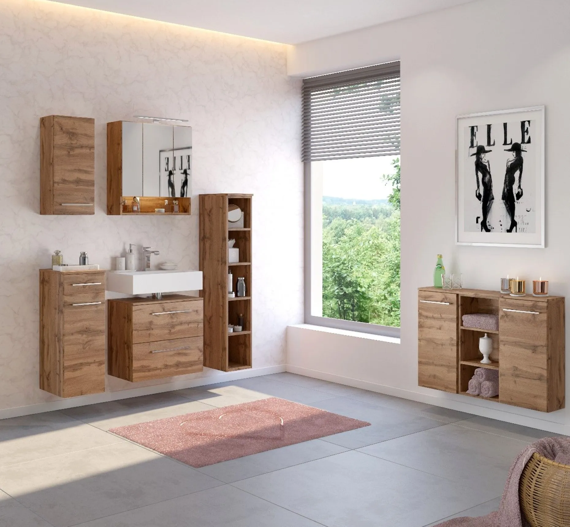 Hängeschrank Sefa 30cm 1 Tür - Eiche wotan
