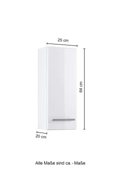 Hängeschrank Small 25cm 1 Tür - Hochglanz lila