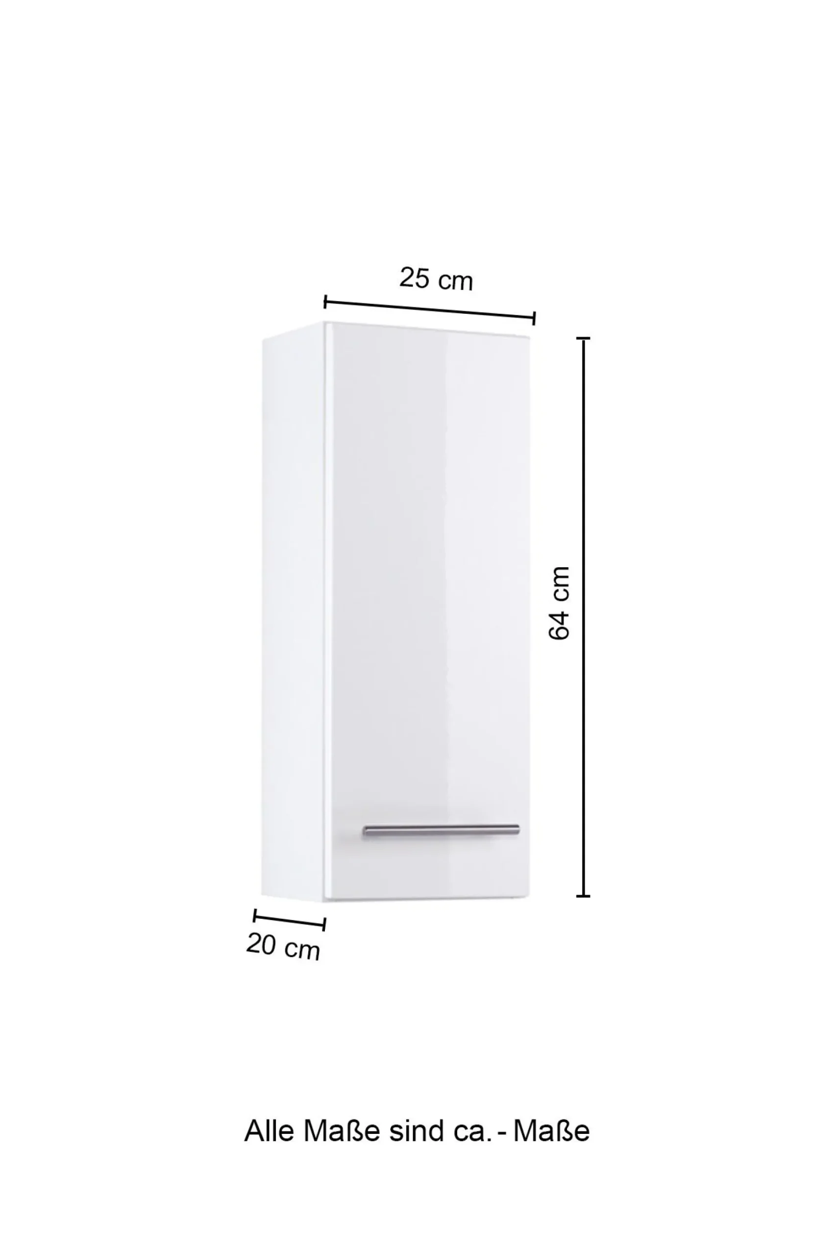Hängeschrank Small 25cm 1 Tür - Hochglanz lila