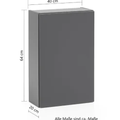Hängeschrank Vikas 40cm 1 Tür - Eiche