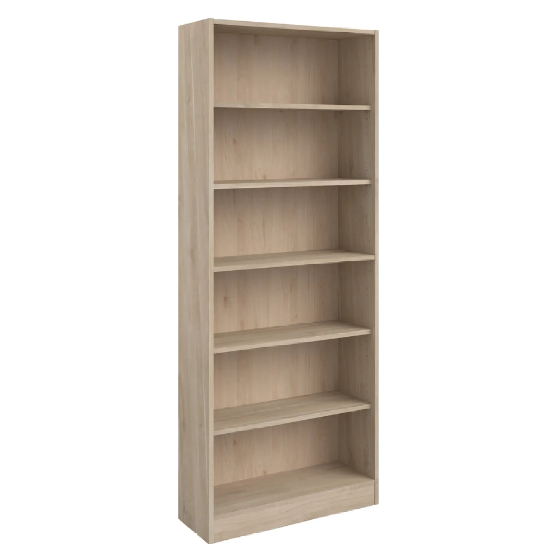 Hobby-Bücherregal 198 cm - 5 Fachböden - Eiche