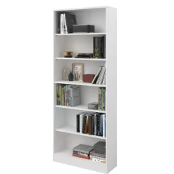 Hobby-Bücherregal 198 cm-5 Fachböden-weiß