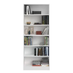Hobby-Bücherregal 198 cm-5 Fachböden-weiß