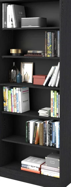 Hobby-Bücherregal 198 cm-5 Fachböden-schwarz