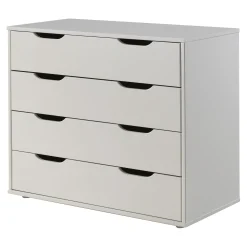 Hochbett Claire 140x200 mit Schlafsofa und Kommode - weiß