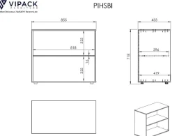 Hochbett Claire 140x200 mit Schlafsofa und Kommode - weiß