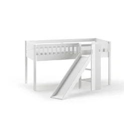 Hochbett mit Rutsche Scott - 208x204x114 cm - Feuerwehrmann/weiß
