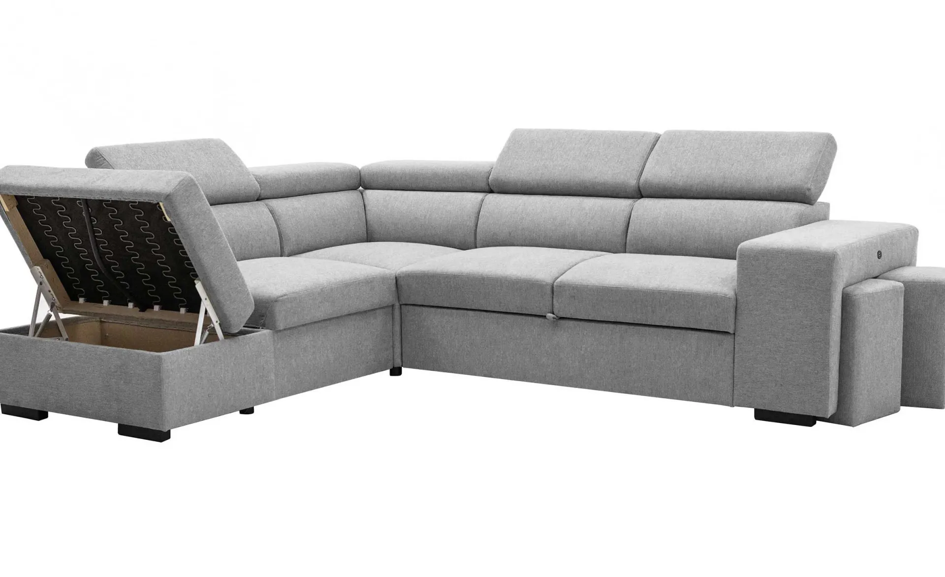 PGS Holmes Ecksofa links - Armlehnen verstellbar -