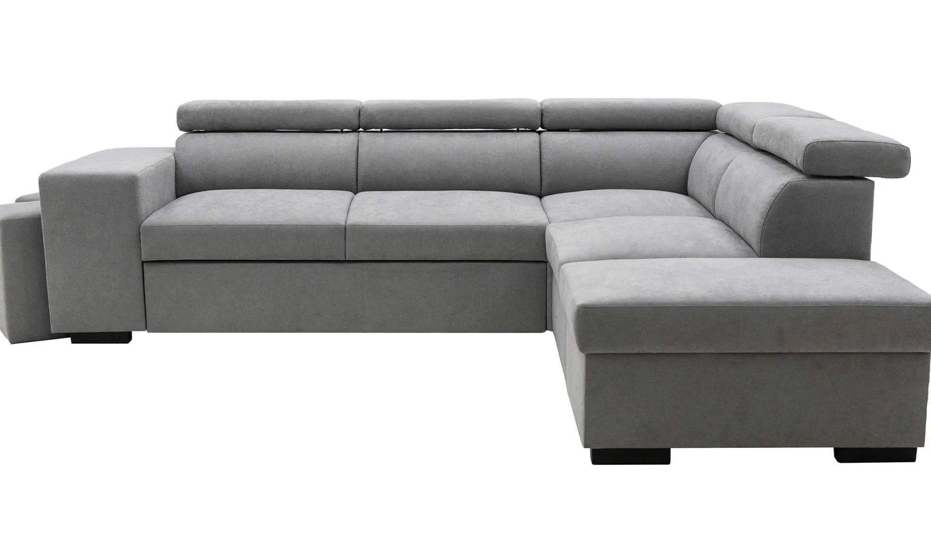 PGS Holmes Ecksofa links - Armlehnen verstellbar - dunkel