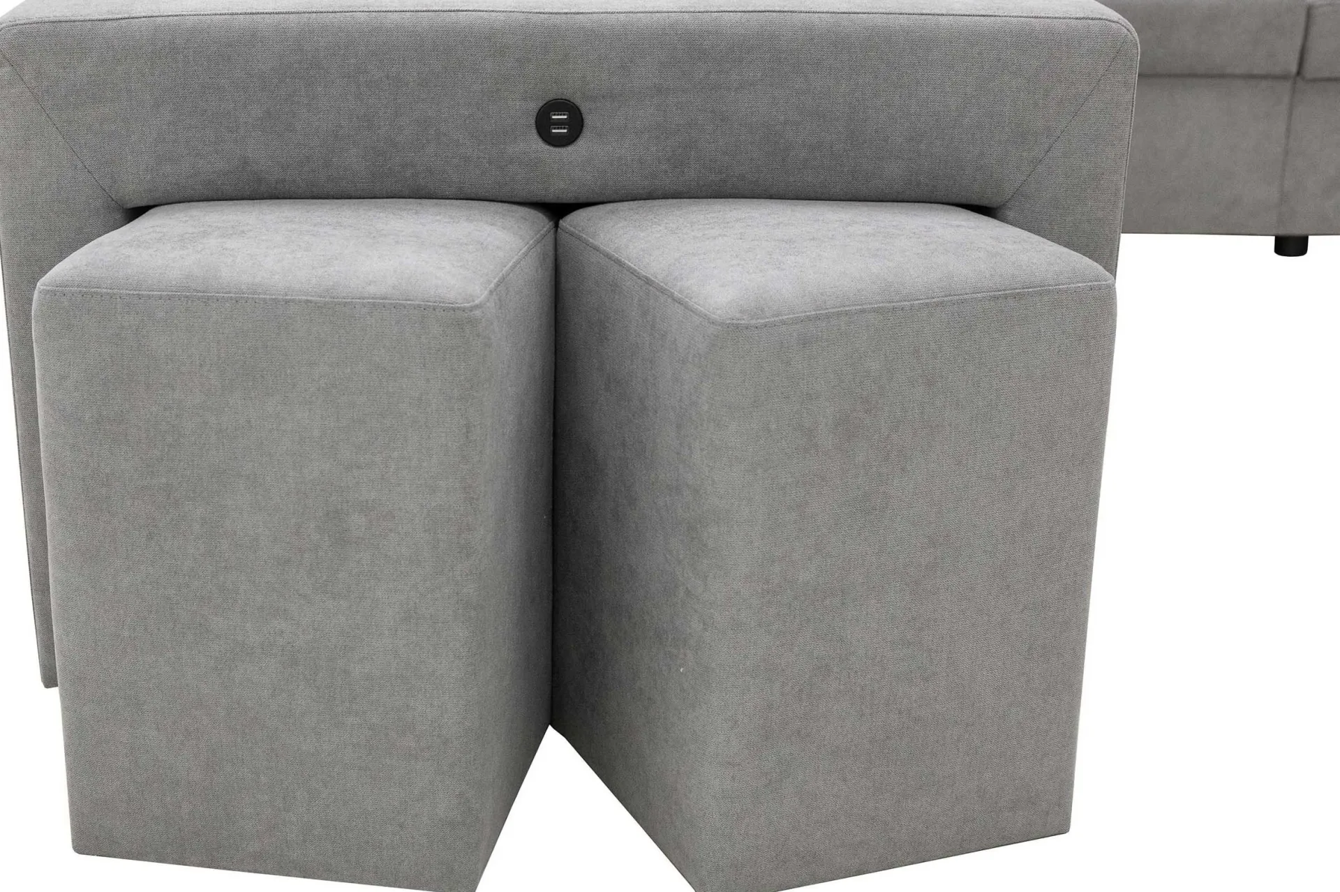 PGS Holmes Ecksofa links - Armlehnen verstellbar - dunkel