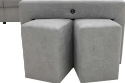 PGS Holmes Ecksofa rechts - Armlehnen verstellbar - dunkel