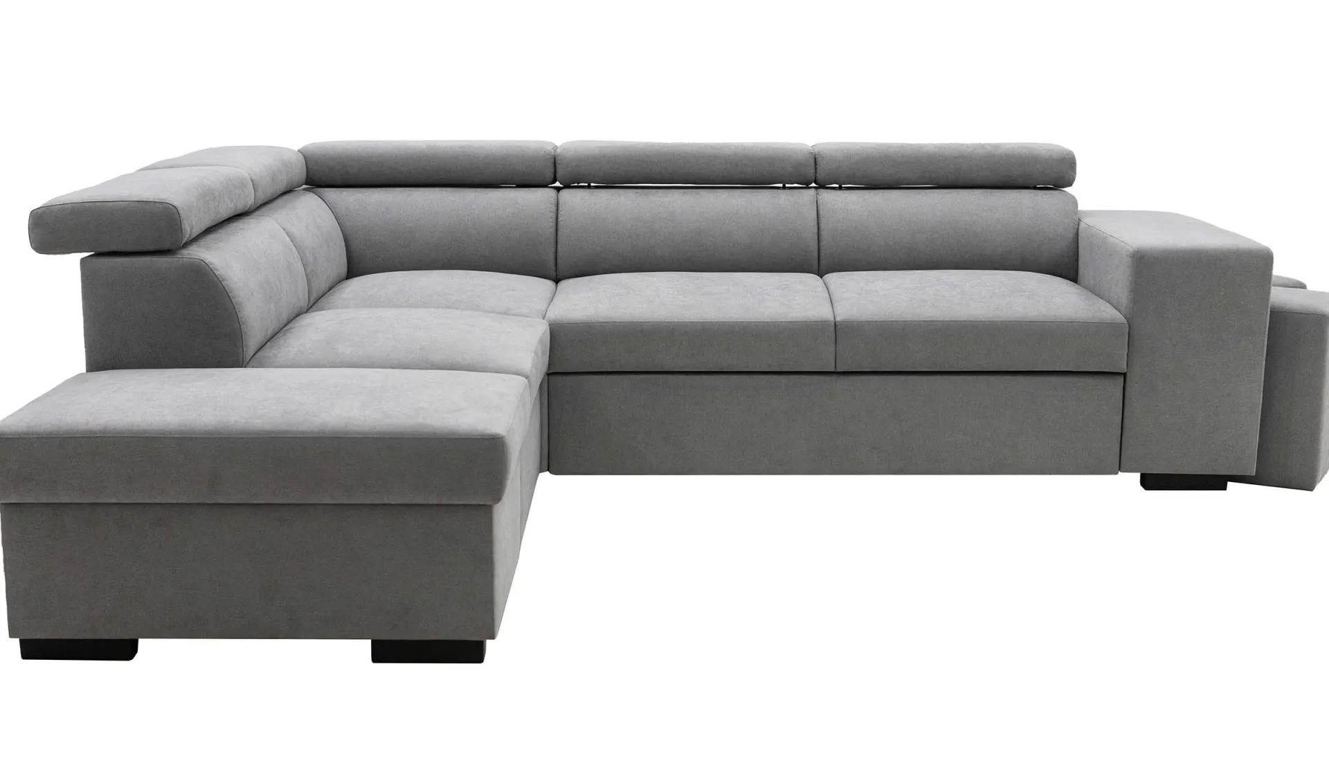 PGS Holmes Ecksofa rechts - Armlehnen verstellbar - dunkel