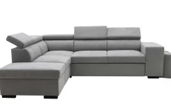 PGS Holmes Ecksofa rechts - Armlehnen verstellbar - dunkel