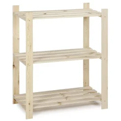 Holzlagerregal einzeln 15kg 3 Fächer - breit