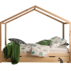 Home Bett Dallas 3 90x200 mit Bettkasten - Kieferholz