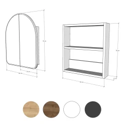 Hope Cabinet Badezimmerschrank | 100 % Hartfaserplatte | Beige