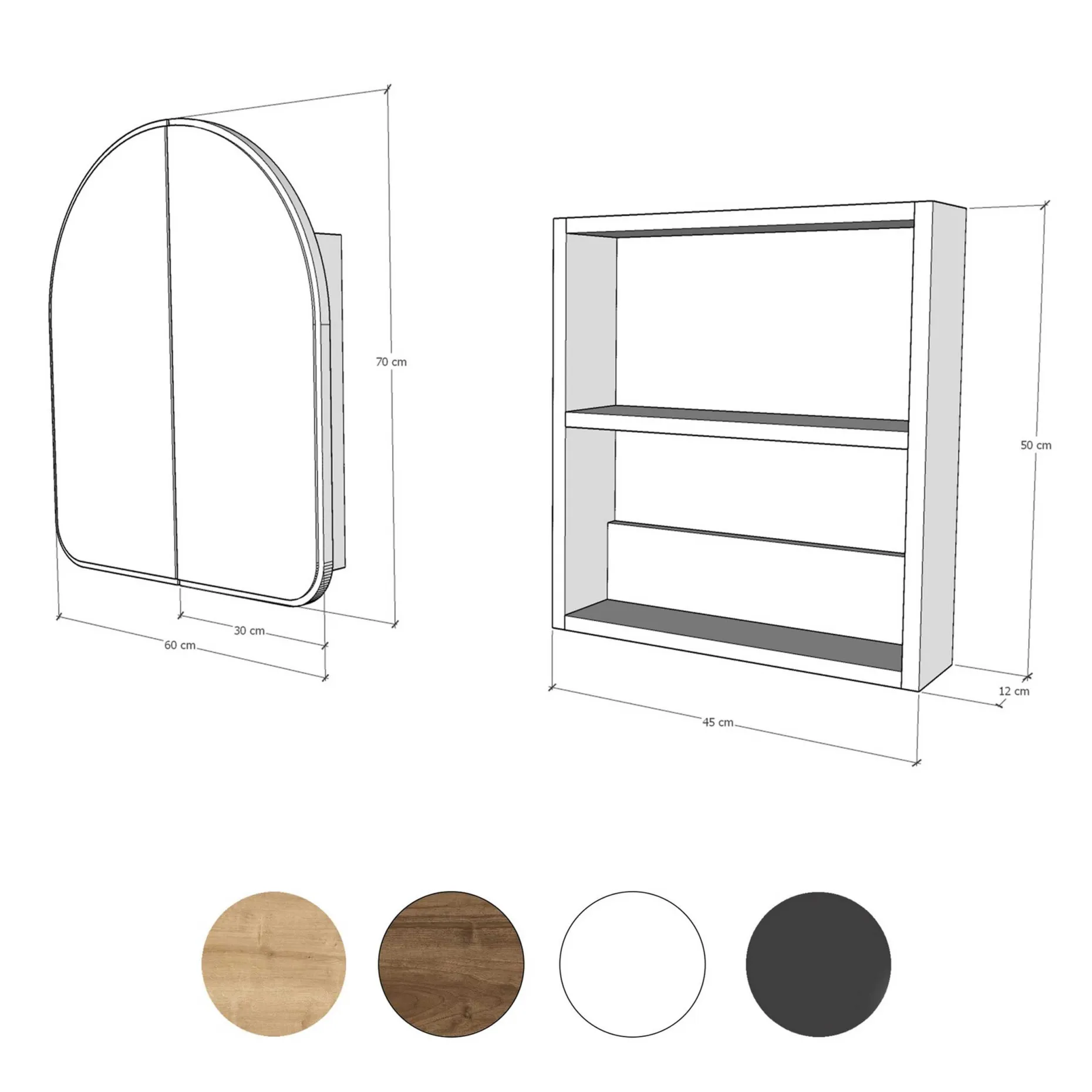 Hope Cabinet Badezimmerschrank | 100 % Hartfaserplatte | Beige