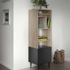 Horizon Bücherregal klein - Eiche/schwarz