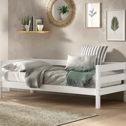 Hüttenbett Maggie - 90 x 200 - Kiefer massiv - weiß